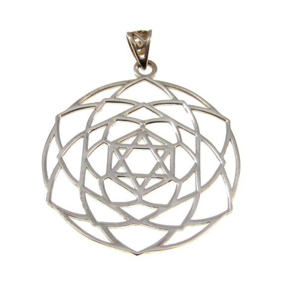Handcrafted Solid 925 Sterling Silver Star of David Seal of Solomon Pendant - Picture 5 of 5